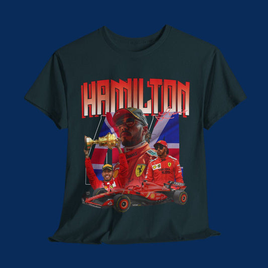Lewis Hamilton - Retro Ferrari T-Shirt