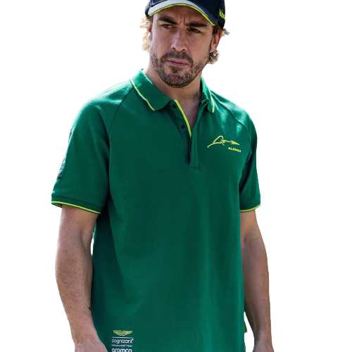 Aston Martin Cognizant F1 Fernando Alonso Men's Lifestyle Polo - Green