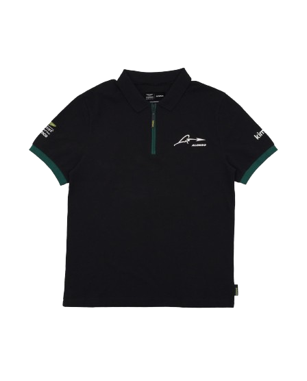 Aston Martin Cognizant F1 Kimoa Fernando Alonso Men's Lifestyle Polo-Shirt - Black