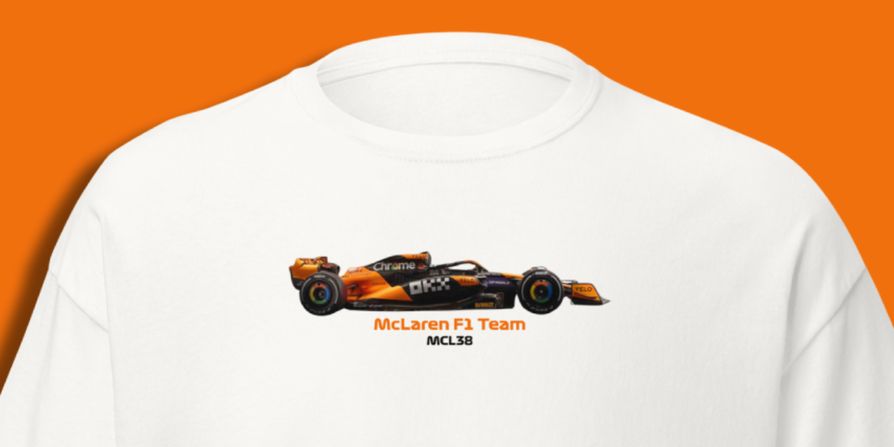 2024 McLaren Racing Formula 1 MCL38 T-Shirt - White/Black