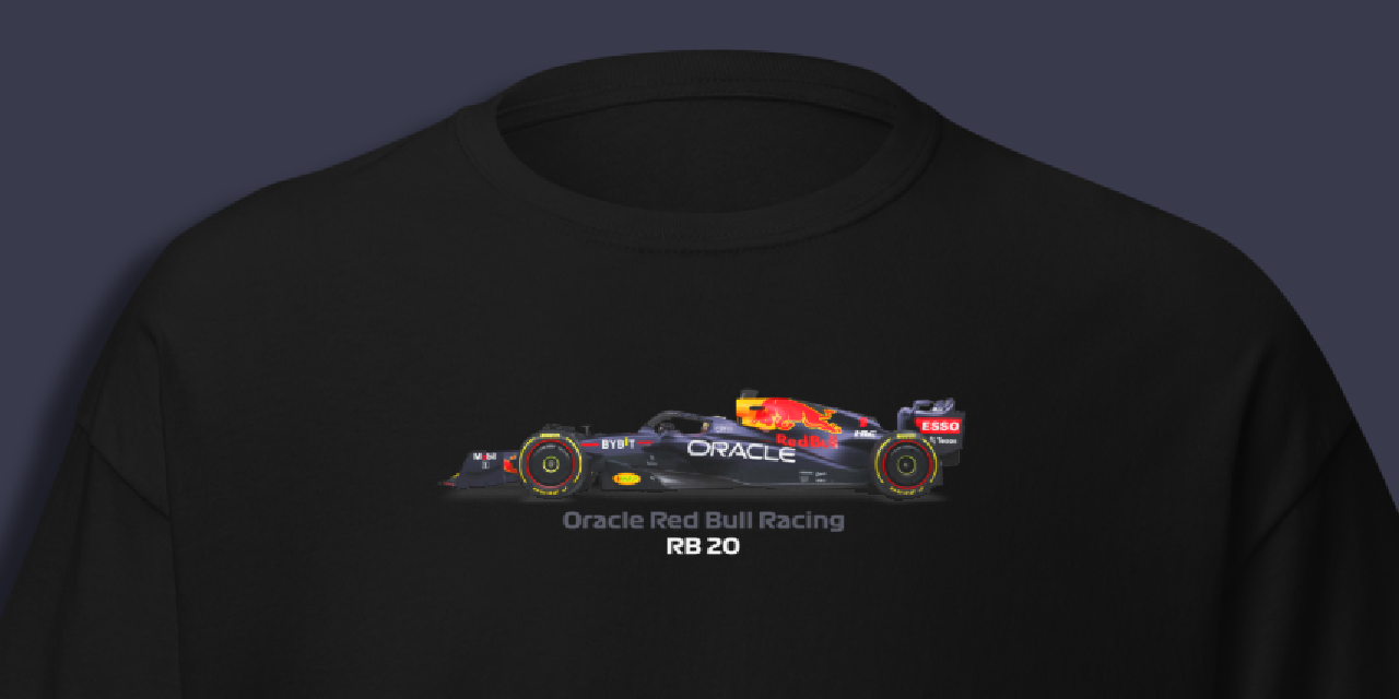 2024 Red Bull Racing RB20 T-Shirt - White/Black