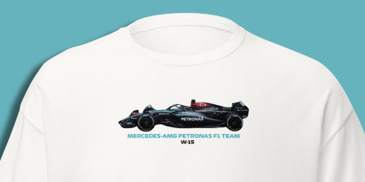 2024 Mercedes-AMG Formula 1 W15 T-Shirt - White/Black
